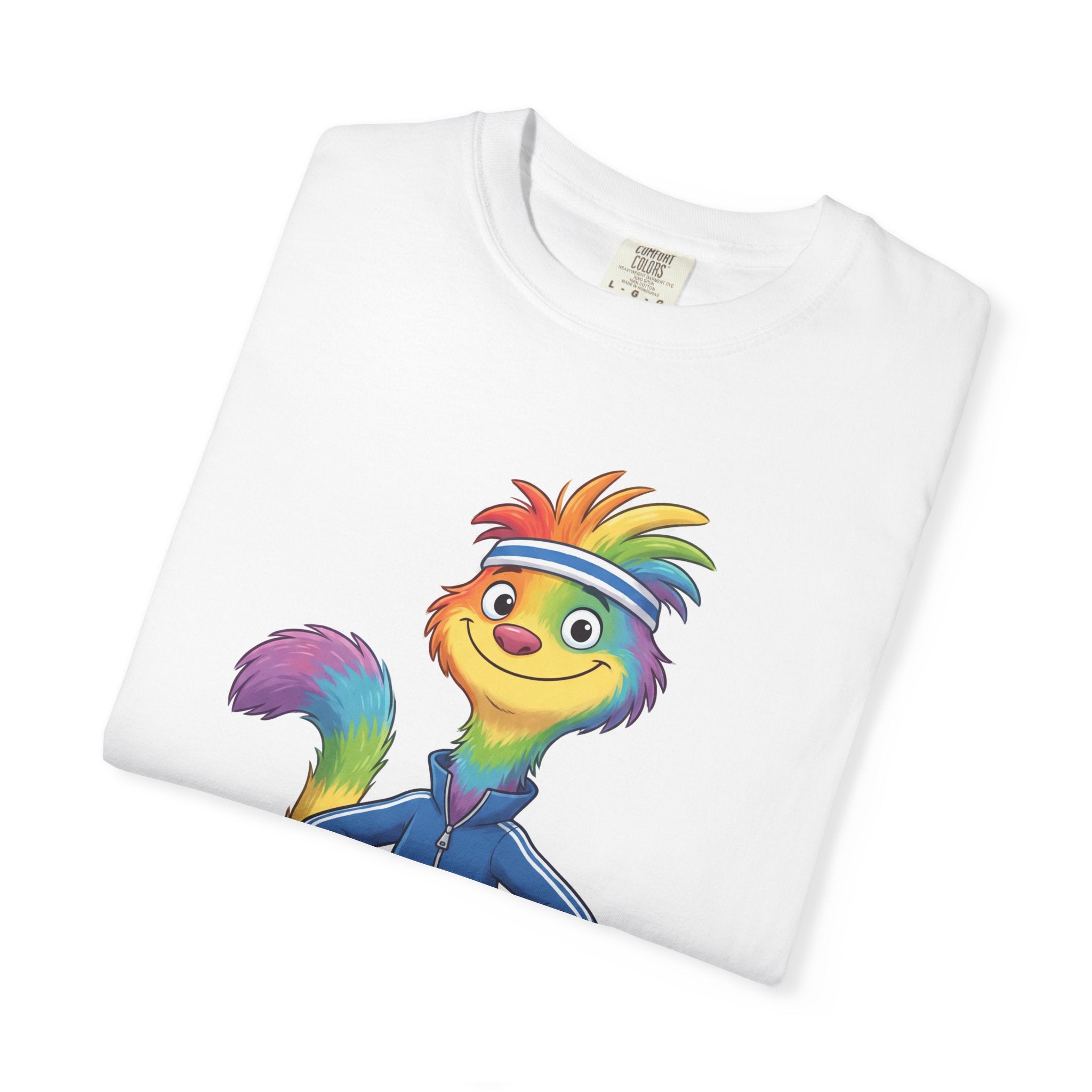 Kids' Rainbow Mascot T-Shirt – Colorful Cartoon Character Tee
