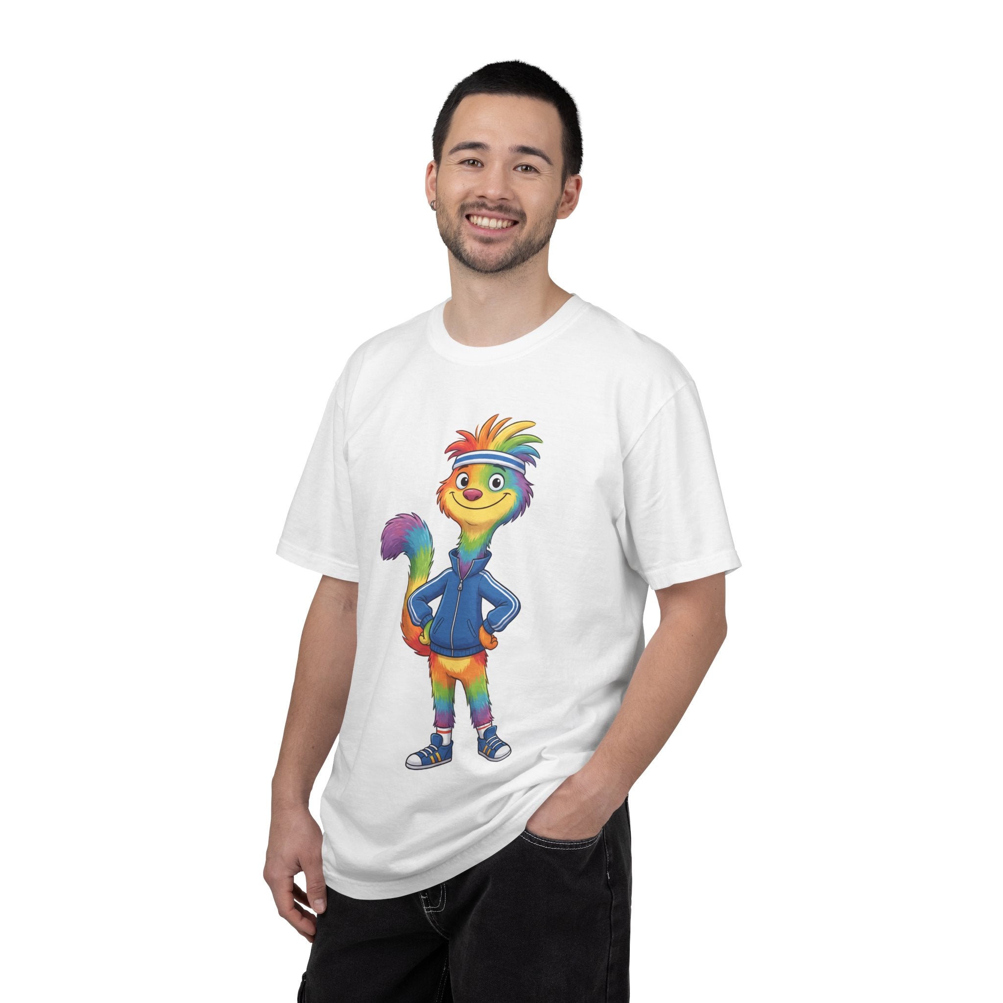 Kids' Rainbow Mascot T-Shirt – Colorful Cartoon Character Tee