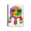 Rainbow Smiley Spiral Notebook — Cute Sunglasses Emoji Journal (Ruled)