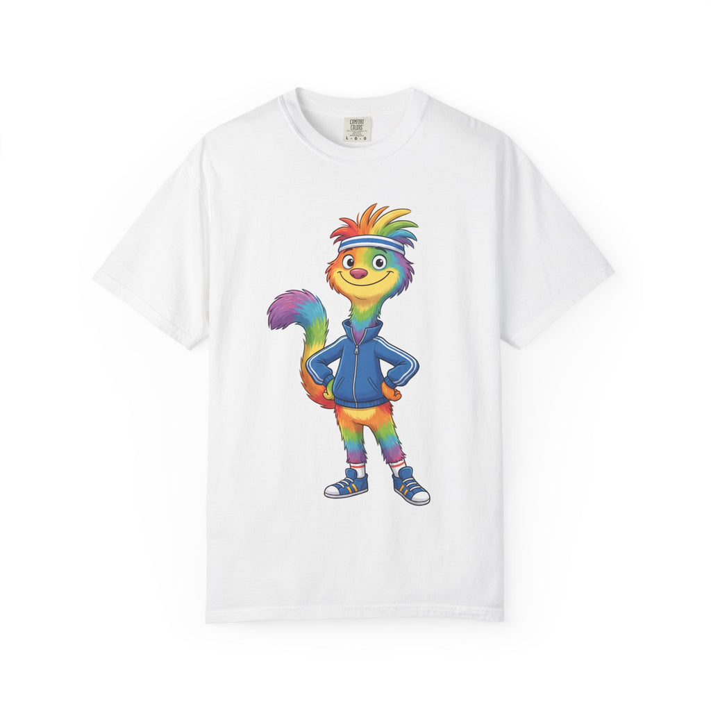 Kids' Rainbow Mascot T-Shirt – Colorful Cartoon Character Tee