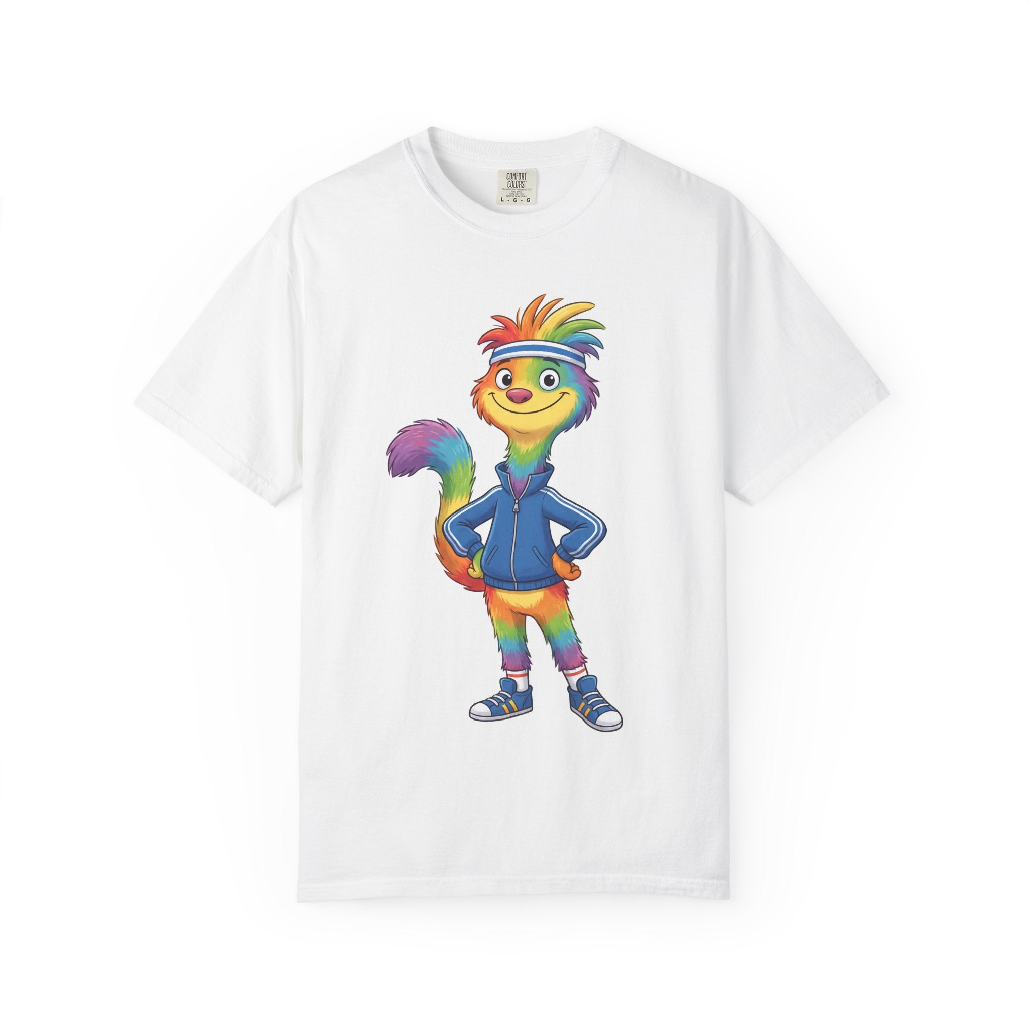 Kids' Rainbow Mascot T-Shirt – Colorful Cartoon Character Tee